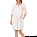 Paradise Bay Womens Embroidered Turtle Terry Zip Cover-Up Large White Gold  B07MB7PJD8